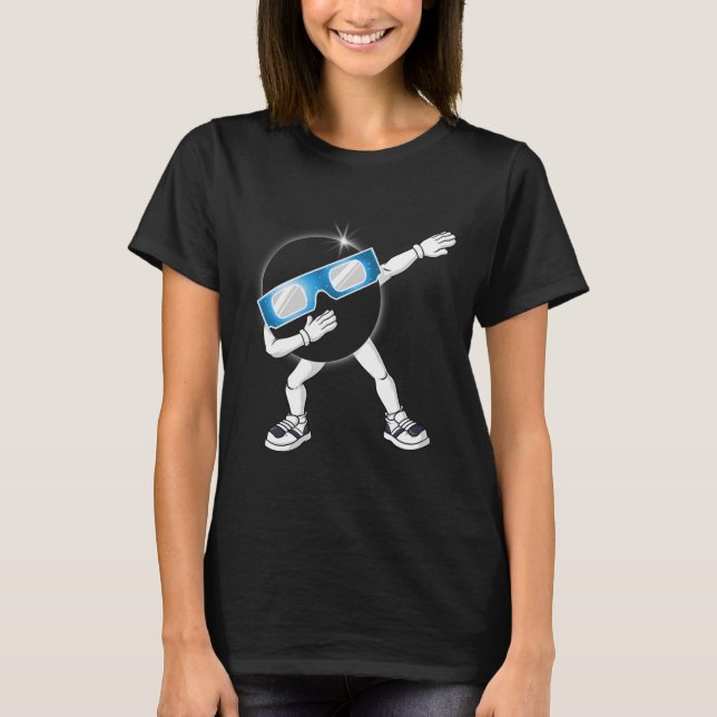 Camiseta Dabbing Eclipse solar total 2024 Total niños Dab (Anverso)