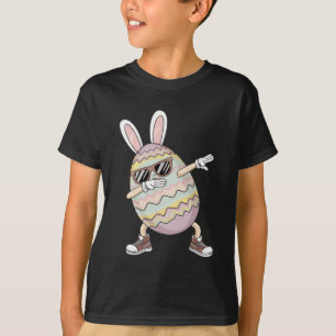 Camiseta Dabbing Egg Bunny Gafas de sol Graciosos Niños hom