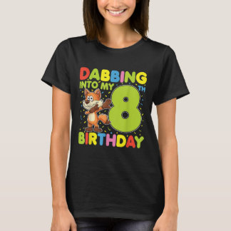 Camiseta Dabbing en mi cumpleaños número 8 zorro de ocho añ