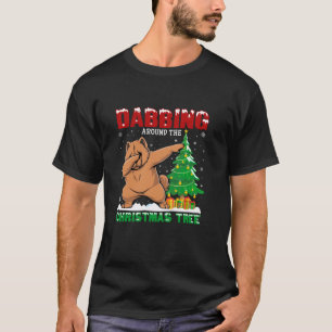 Camiseta Dabbing en torno al árbol de Navidad Chow Chow Dog