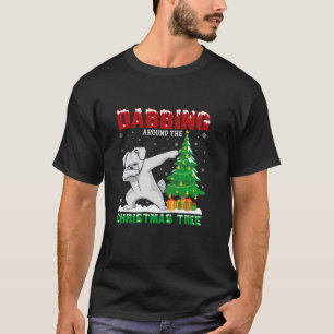 Camiseta Dabbing en torno al árbol de Navidad Navidad Perro