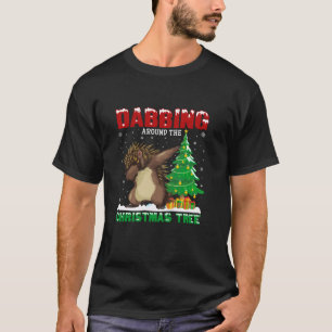 Camiseta Dabbing en torno al árbol de Navidad Porcupine Xma