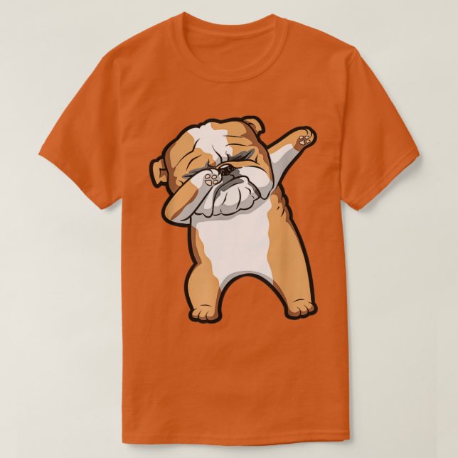 Camiseta Dabbing English Bulldog Dab Dance (Diseño del anverso)