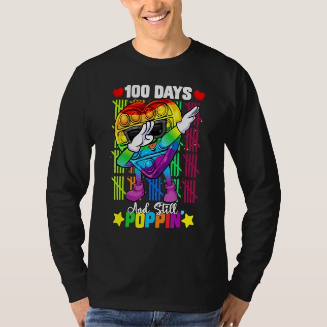 Camiseta Dabbing Fidget Toy 100 Días De Escuela Y Todavía P (Anverso)