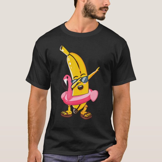 Camiseta Dabbing Flamingo de Plátano Float Verano (Anverso)