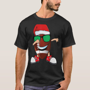 Camiseta Dabbing Football Ball Santa Hat Gafas de sol Chris