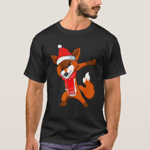 Camiseta Dabbing Fox Funny Navidades Costume Fiesta Cute Xm