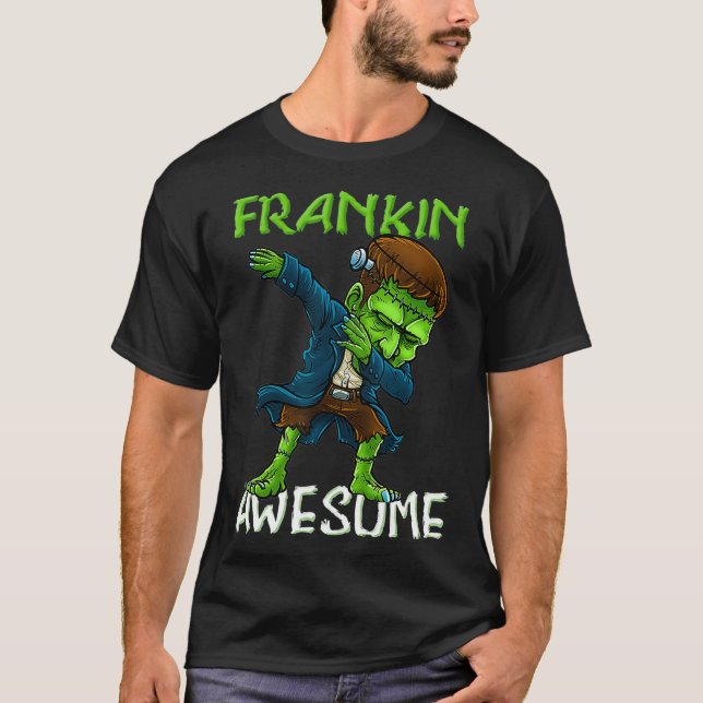 Camiseta Dabbing Frankenstein Halloween Frankin Awesome (Anverso)