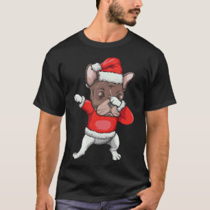 Camiseta Dabbing French Bulldog Santa Christmas