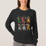 Camiseta Dabbing French Bulldog Santa Elf Reindeer Christma<br><div class="desc">Dabbing French Bulldog Santa Elf Reindeer Christmas</div>