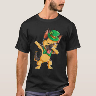 Camiseta Dabbing German Shepherd St Patricks Day Boys Lepre