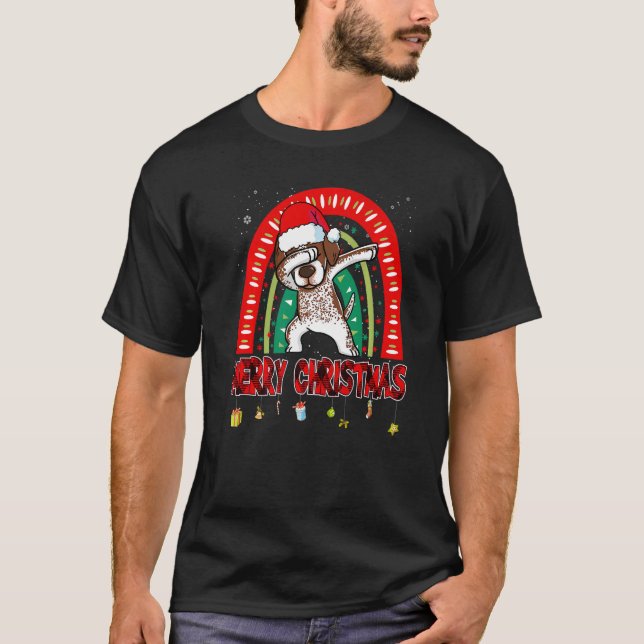 Camiseta Dabbing German Shording Pointer Boho Rainbow Ch (Anverso)