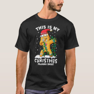 Camiseta Dabbing Gingerbread Man Este Es Mi Navidad Pajam