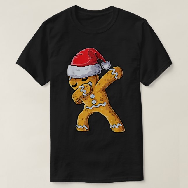 Camiseta Dabbing Gingerbread Man Funny Christmas Design (Diseño del anverso)