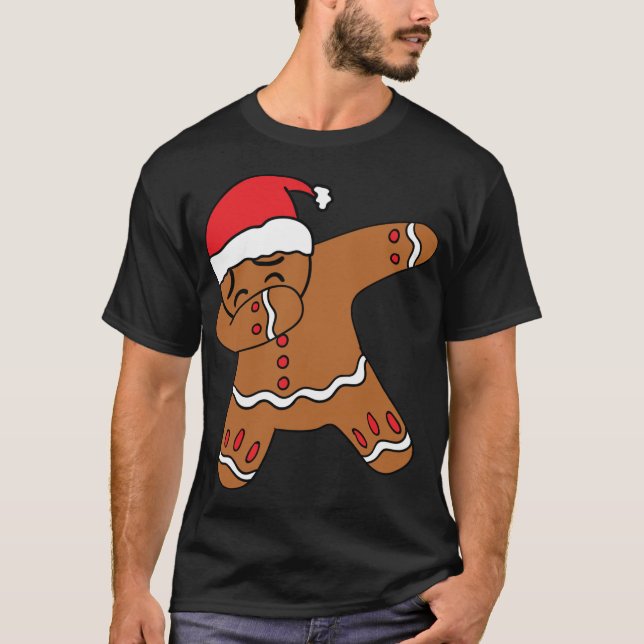 Camiseta Dabbing Gingerbread Man Gingerdab Navidades Dab Da (Anverso)