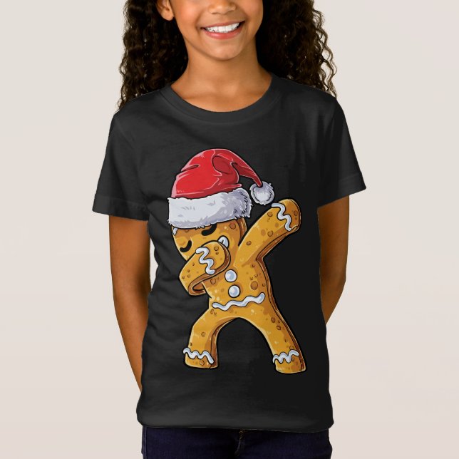 Camiseta Dabbing Gingerbread Santa Navidades (Anverso)