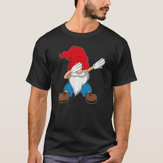 Camiseta Dabbing Gnome Christmas Family Matching (Anverso)