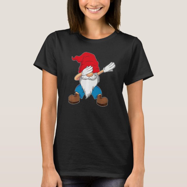 Camiseta Dabbing Gnome Christmas Family Matching (Anverso)