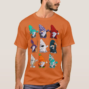 Camiseta Dabbing Gnomes Boys Skeleton Zombie Scary Pumpkin
