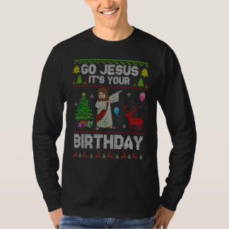 Camiseta Dabbing Go Jesus Es tu cumpleaños Feliz Navidad