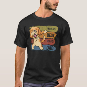 Camiseta Dabbing Golden Retriever Papá Dab Para Niños Hombr
