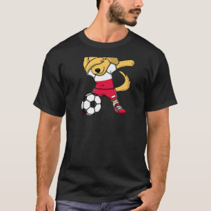 Camiseta Dabbing Golden Retriever Poland Football Fans Jers