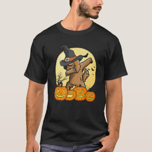 Camiseta Dabbing Goldendoodle Dab Dance Funny Dog Halloween
