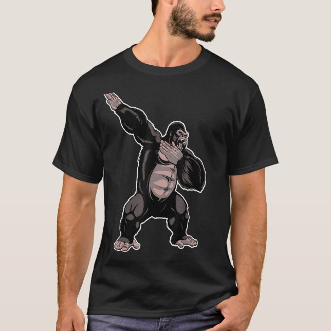 Camiseta Dabbing Gorilla Camiseta Funny Ape Gorill (Anverso)