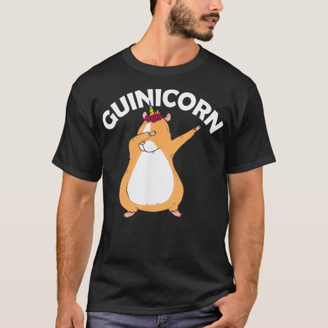 Camiseta Dabbing Guinicorn  Funny Unicorn Guinea Pig Owner  (Anverso)