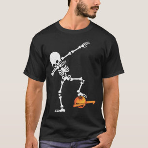 Camiseta Dabbing Halloween Boys Skeleton Zombie Scary