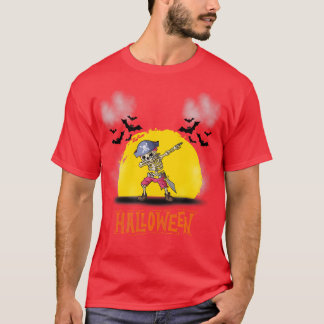 Camiseta Dabbing Halloween Boys Skeleton Zombie Scary Pumpk