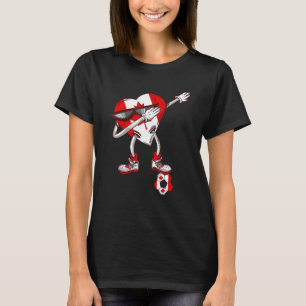 Camiseta Dabbing Heart Canadian Roots Canada Socce canadien
