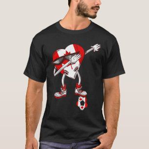 Camiseta Dabbing Heart Canadian Roots Canada Socce canadien
