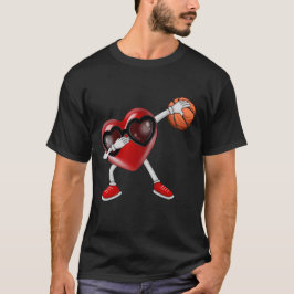 Camiseta Dabbing Heart Dab Cute Día de San Valentín Basketb