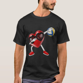 Camiseta Dabbing Heart Dab Cute Día de San Valentín Voleibo