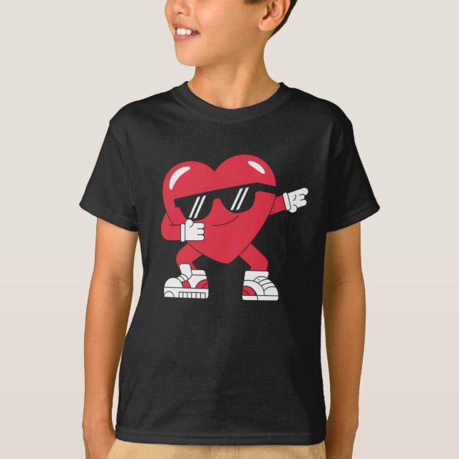Camiseta Dabbing Heart Funny Gifts Día de San Valentín (Anverso)