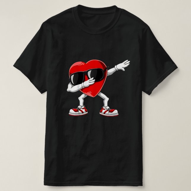 Camiseta Dabbing Heart Graciosos Regalos Hombres Niños Vale (Diseño del anverso)