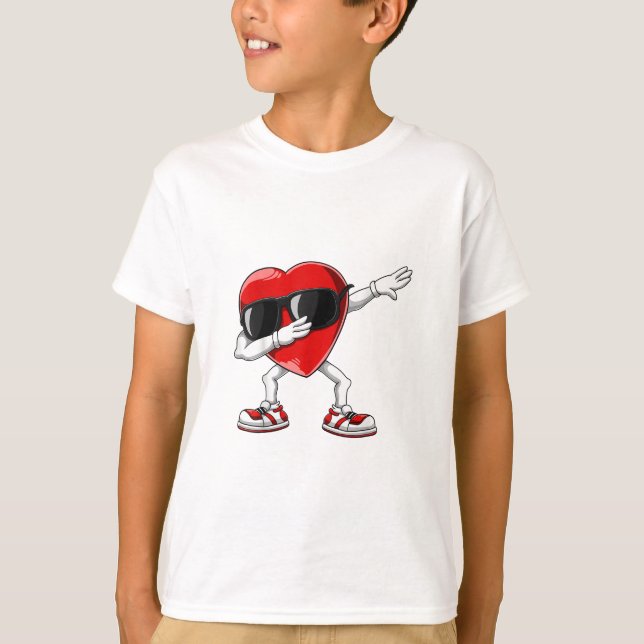 Camiseta Dabbing Heart Graciosos Regalos Hombres Niños Vale (Anverso)