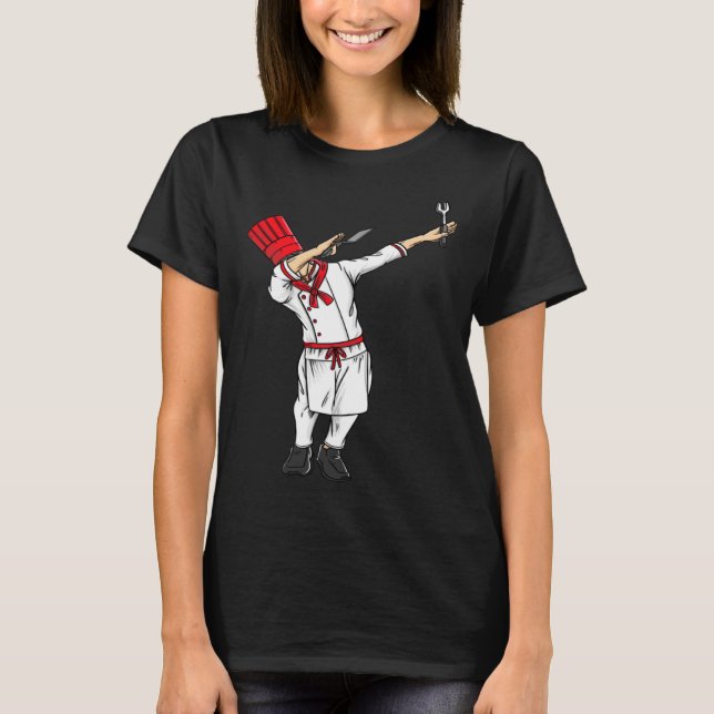 Camiseta Dabbing Hibachi Chef  Japanese Chef Asian Cook (Anverso)