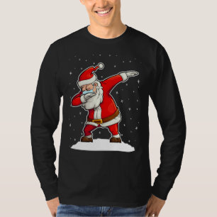 Camiseta Dabbing Hipster Santa Wearing Mask Quarantine Chri