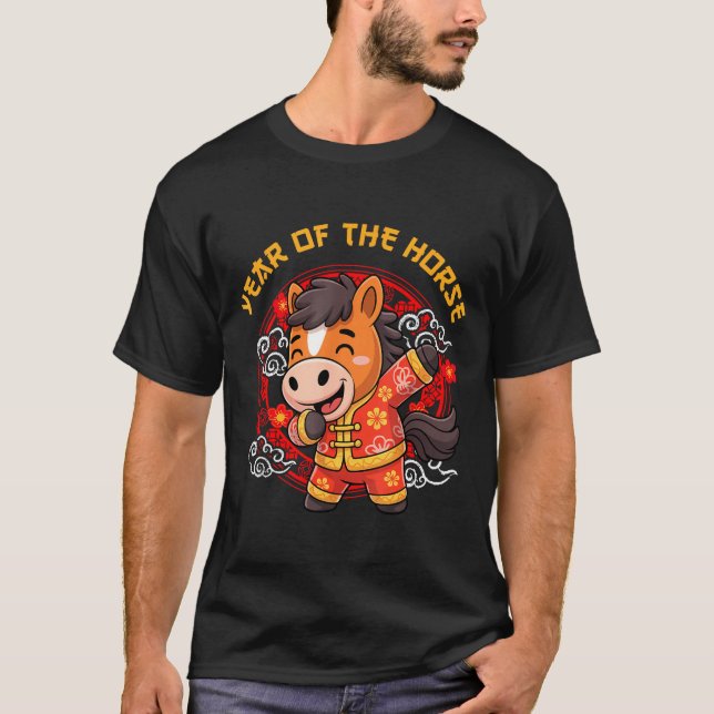 Camiseta Dabbing Horse Chinese New Year Of The Horse2026  (Anverso)