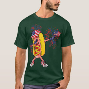 Camiseta Dabbing Hot Dog 4 Of July Hotdog Merica Estados Un