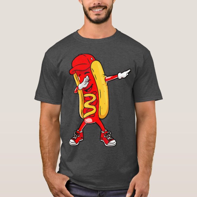 Camiseta Dabbing Hot Dog Dog Hip Hop Dab Dance Funny (Anverso)
