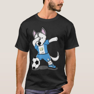 Camiseta Dabbing Husky Dog Guatemala Fútbol Fl guatemalteco