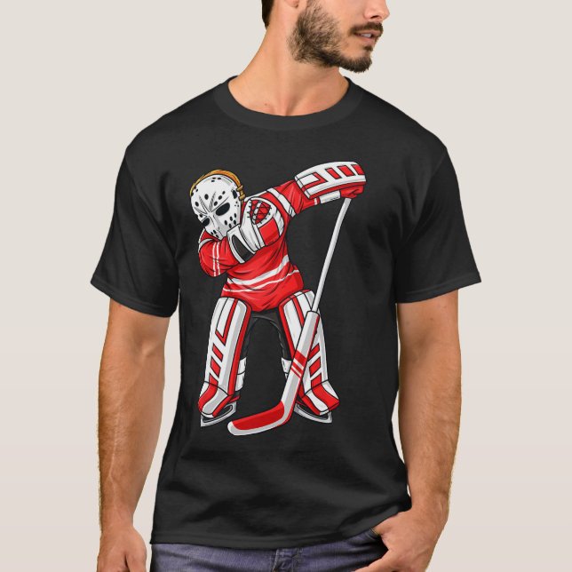 Camiseta Dabbing Ice Hockey Player Funny Boys Girls Kids Da (Anverso)