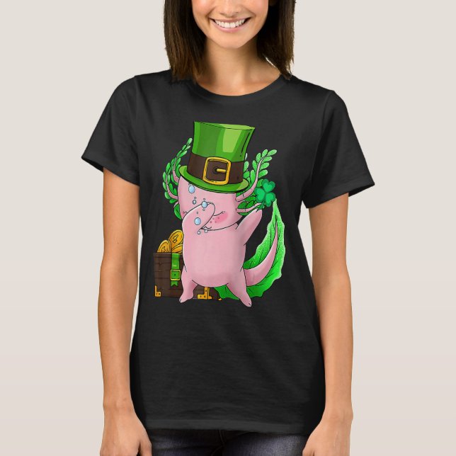 Camiseta Dabbing Irish Axolotl Saint Patrick Day (Anverso)