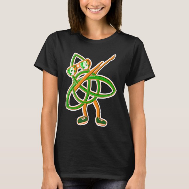 Camiseta Dabbing Irish Celtic Knot St Patricks Day Irish An (Anverso)