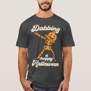 Camiseta Dabbing Jack O Lantern Skeleton