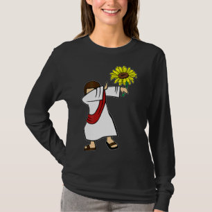 Camiseta Dabbing Jesus Christian Sunflower Autism Concienci