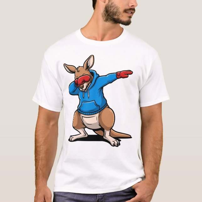 Camiseta Dabbing Kangaroo Funny Cute Dab Dance (Anverso)